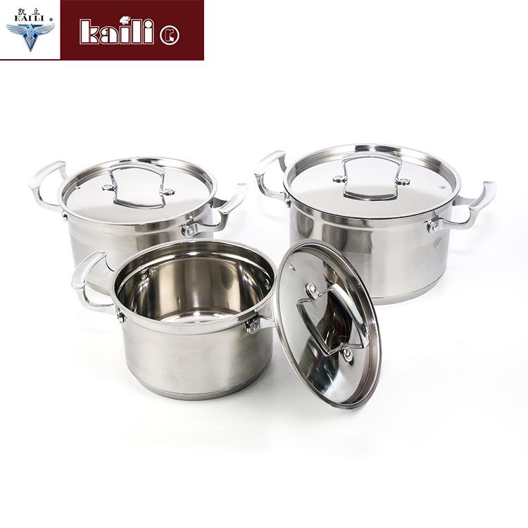 Stainless steel pot suit soup pot three sizes suit pot thumbnail