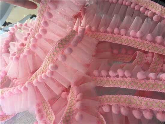 Pink And White Lace All Cotton Lace Hollowed-Out Cotton Lace Fabric Handmade Diy Clothing Lace Accessories Specification drawing