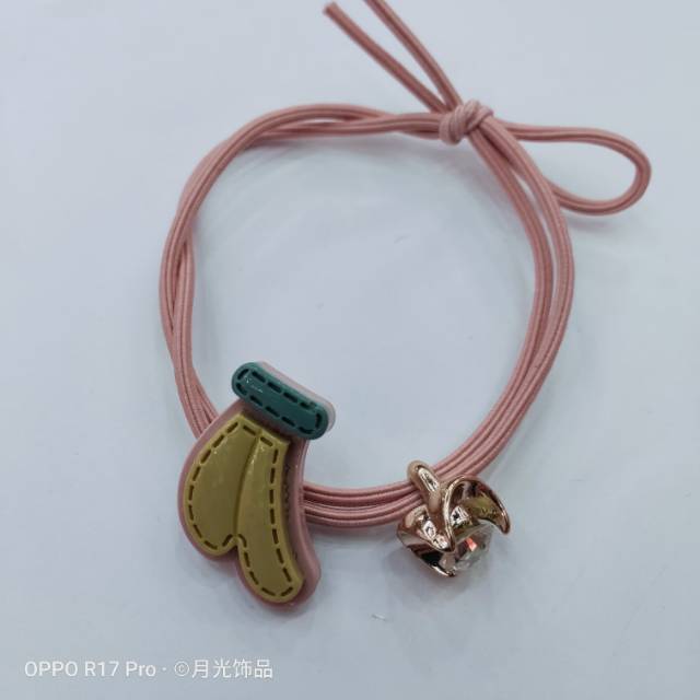 Korean style trendy banana and small diamond tied hair band details Picture