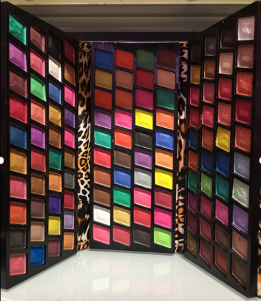 Hot seller bright color 120 color makeup three fold leather eye shadow 8836 thumbnail