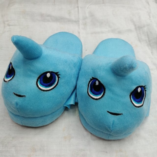Serious Cute Unicorn Fish Unicorn Cute Cute Cartoon Autumn Winter Warm Plush Home Cotton Slippers