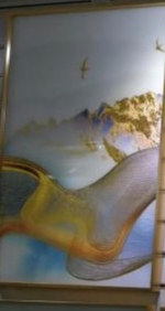 Jinzheng Triple Landscape Series Crystal Porcelain Decorative Paintings details Picture