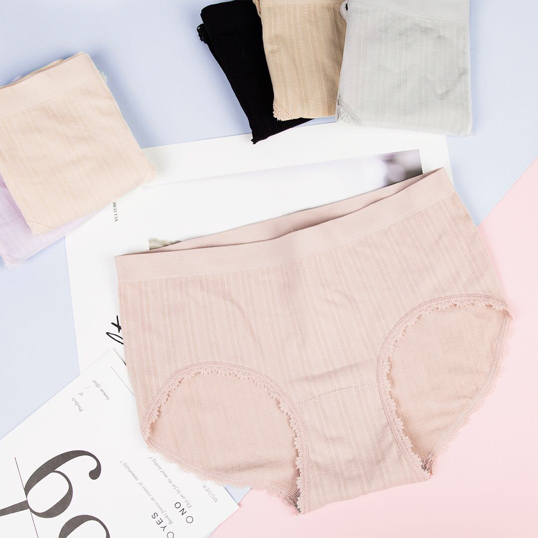 Qi Scene Mid-Waist Seamless Super Elastic Comfortable Bamboo Fiber Underwear 2239 Specification drawing