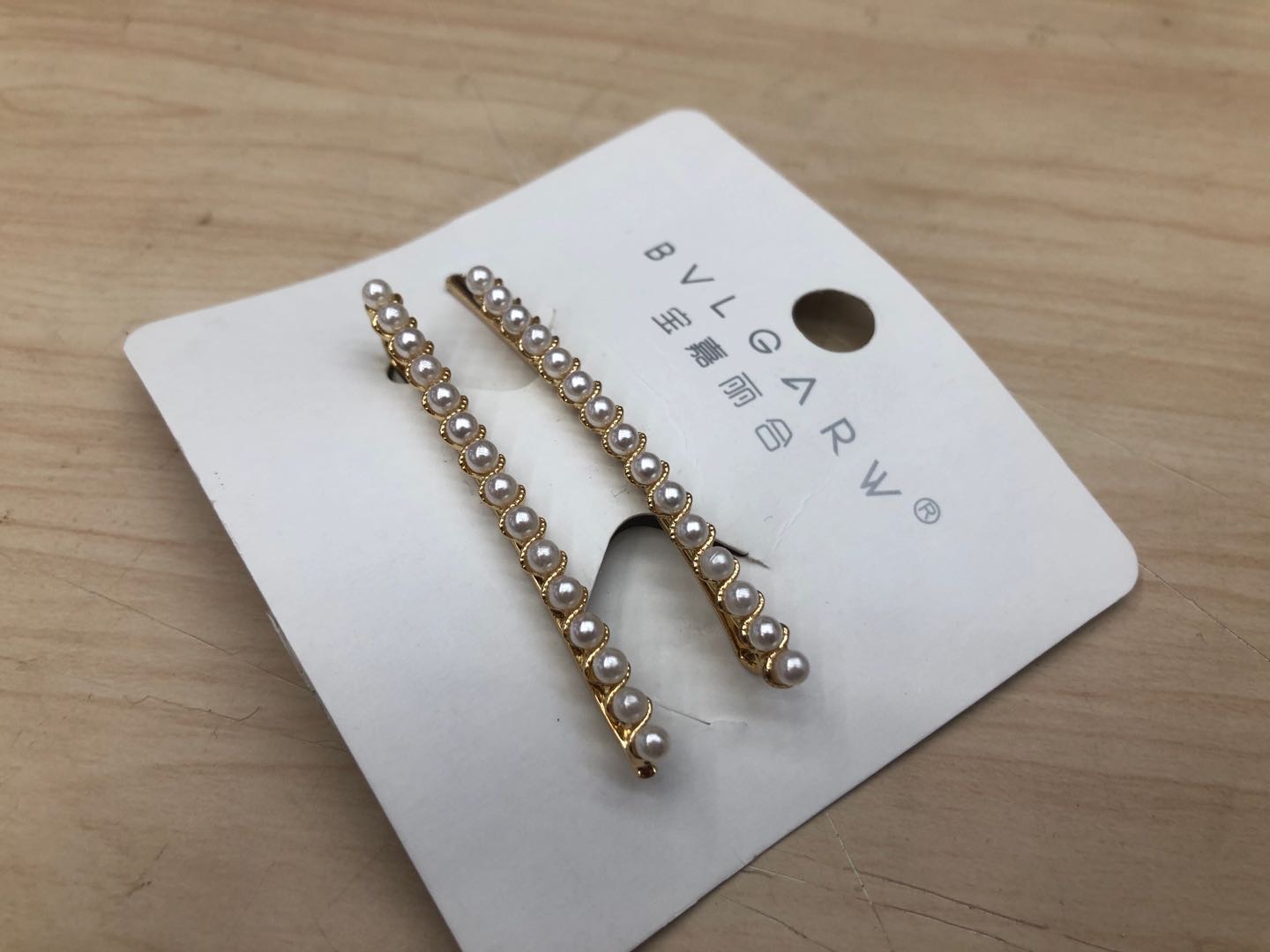 2 Piece Set Fairy Ins Hairpin Fishing Line Pure Hand-Woven Pearl Hairpin Set Net Red With The Same Clip Super Beautiful Specification drawing