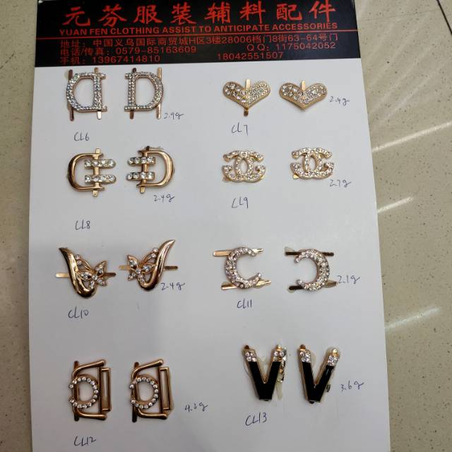 Wholesale Single Shoe Metal Shoe Buckle Removable Fashion Women's Shoes Decoration Fashion Shoe Buckle Rhinestones Flower Women's Shoes full figure