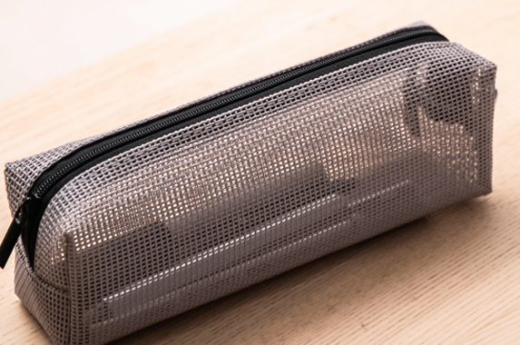 学生笔袋透明网格拉链袋铅笔袋文具袋小学生文具盒铅笔盒