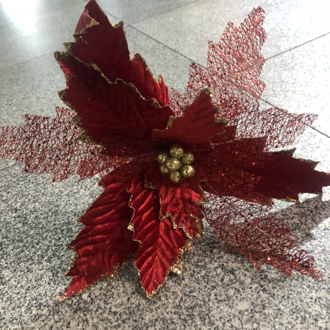 Christmas decorations 20cm double adhesive Christmas flannelette artificial Christmas decorations