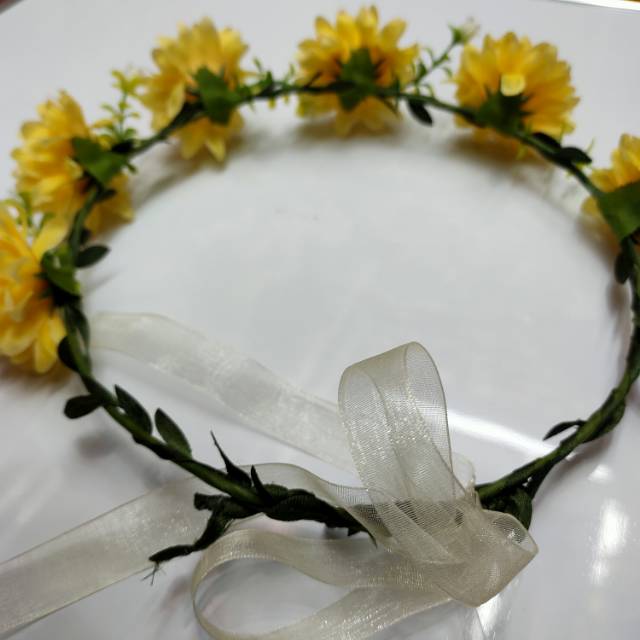 韩式新娘儿童头饰花环婚纱森女海边度假仿真花朵发箍配饰发饰细节图