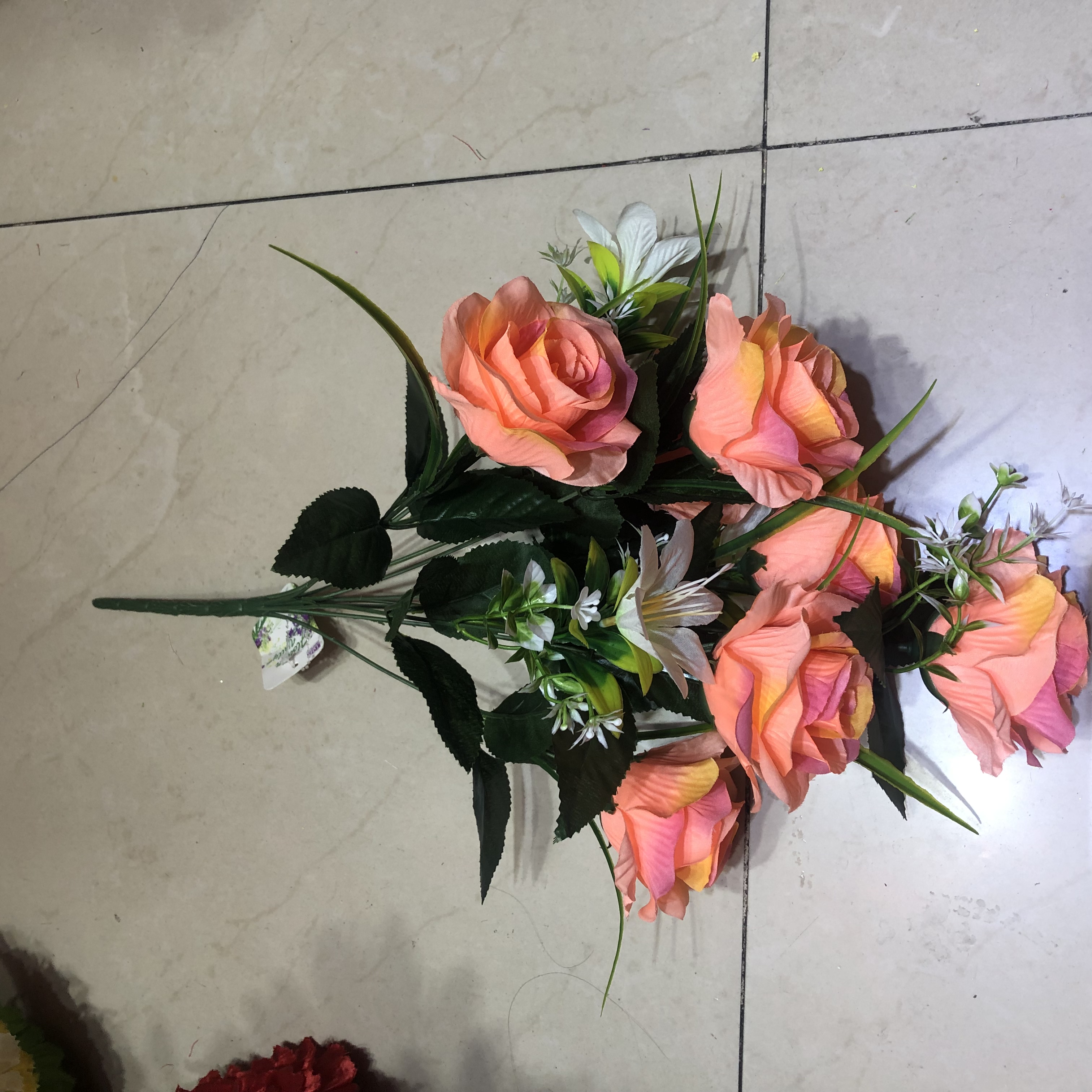 厂家直销仿真花绢布装饰仿真富贵玫花束婚庆路引布置假花玫瑰