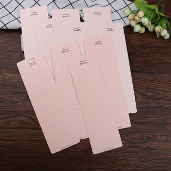 儿童韩版夹子彩色印花长方形项链包装卡片饰品包装卡板展示白纸卡