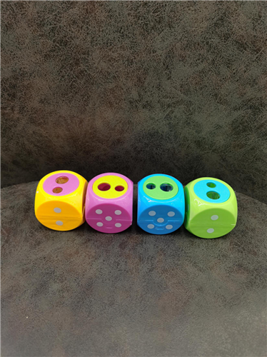 Dice pencil sharpener, double-hole creative large and small hole pencil sharpener, student office stationery, manual pencil sharpener Specification image