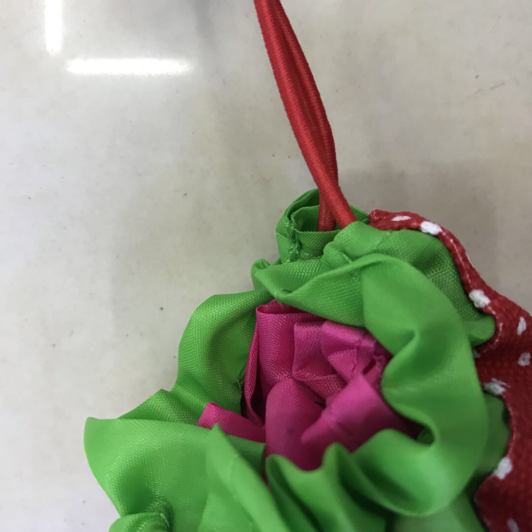 尼龙购物袋环保折叠收纳厂家直销草莓购物袋细节图