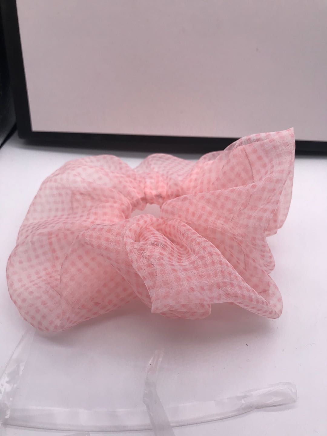 韩国网红紫  猪大肠发圈ins橡皮筋女欧根纱头花扎头发头绳头饰