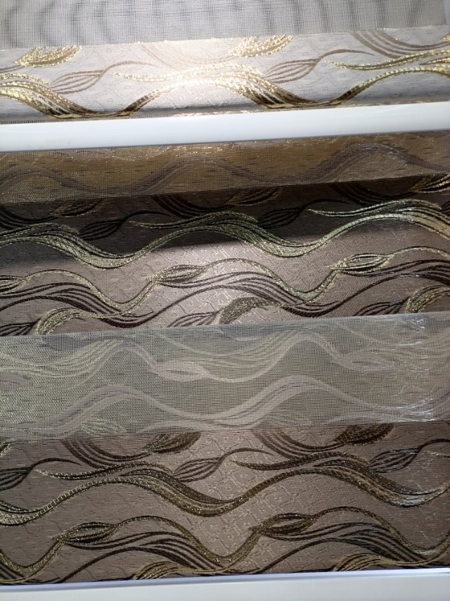 Korean-style roller blinds and Venetian blinds, thickened soft gauze blinds, double-layer gold silk jacquard for bedroom and bathroom details Picture