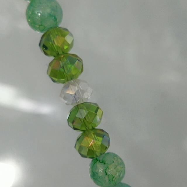 A simple and elegant birthday gift for girls from Jiuxiang Accessories -0111, featuring a glass imitation pearl ID card hanging rope and chain Specification image