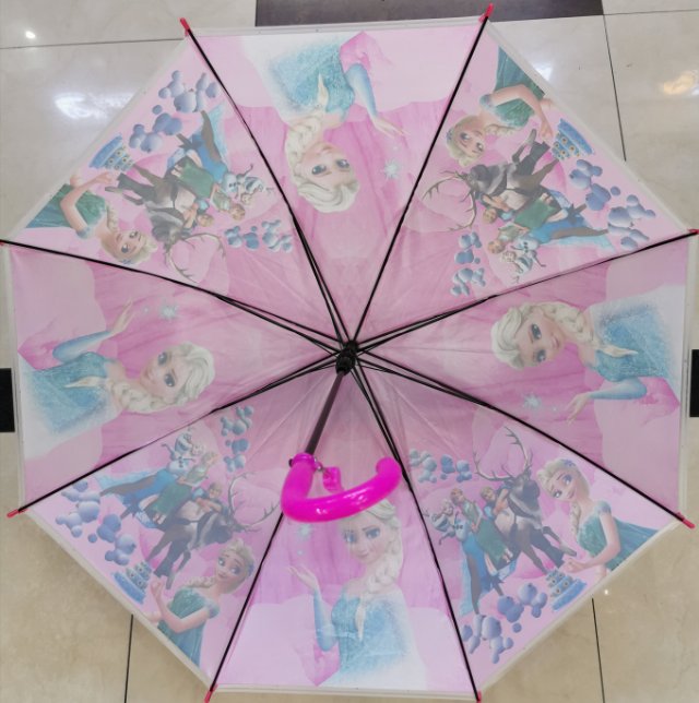 男女孩学生雨伞幼儿园宝宝卡通图案晴雨防晒长柄童伞产品图