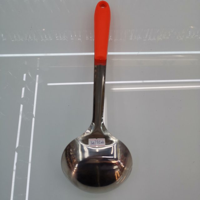 A05 Wooden Handle Soup Spoon Stainless Steel Long Handle Thickened Cooking Spatula Household Spoon Spatula Large Soup Spoon Kitchenware Kitchen Supplies Tools details Picture