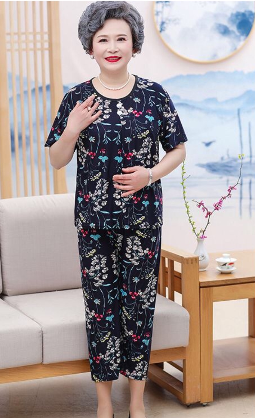 古典中国风时尚宽松舒适透气个性优雅奶奶装上衣