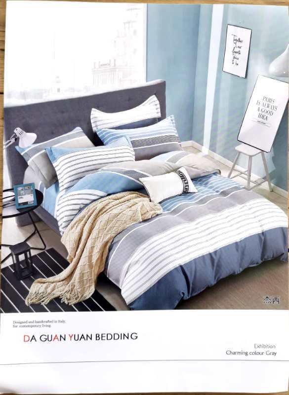 Premium cotton bed four-piece set, pure cotton double bedding with thickened edge duvet cover Specification image