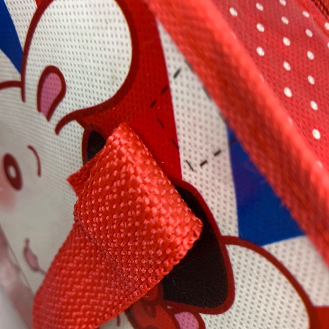 红色小兔子背景图包装袋盒细节图