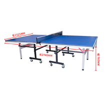 家用室内折叠带轮练习球台高密度纤维板乒乓球桌可移动乒乓球台