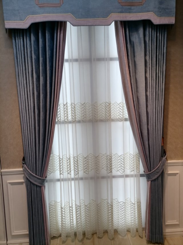 Thickened shade cloth finished pure color simple cotton and linen wind living room custom full figure