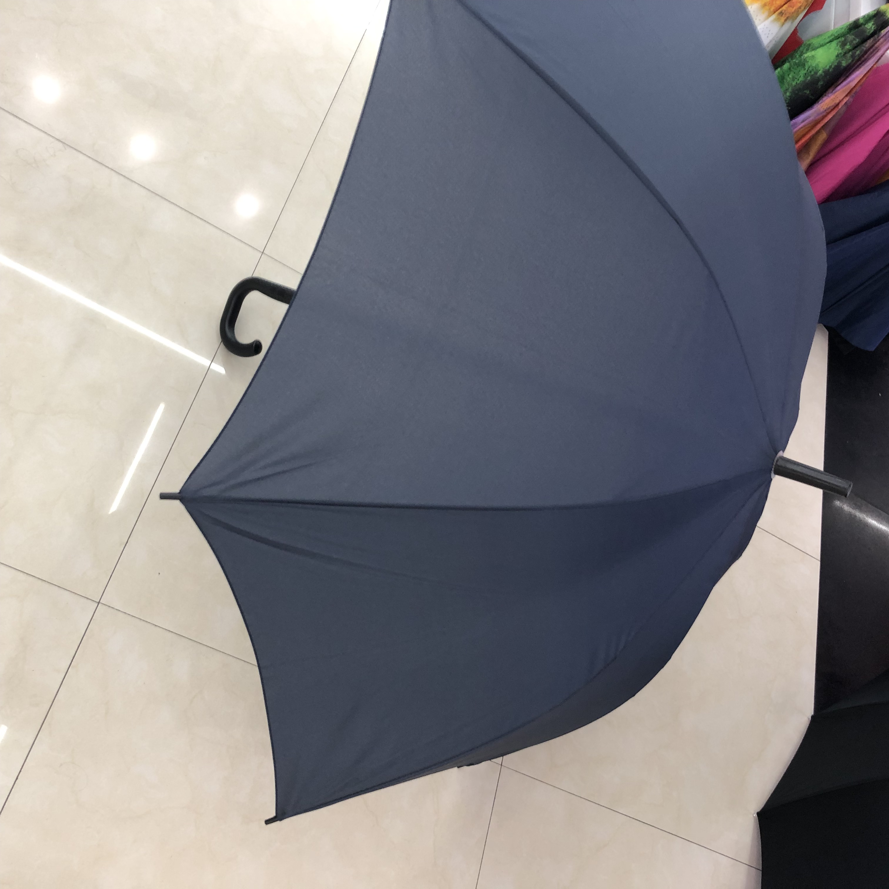 Yiwu Good Goods Since Opening Long Umbrella Business Umbrella Custom Increase Wind Weather Umbrella Solid Color Long Handle Straight Rod Specification drawing