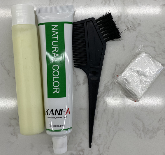 60mlKANFA染发剂盒装10色可选带工具细节图