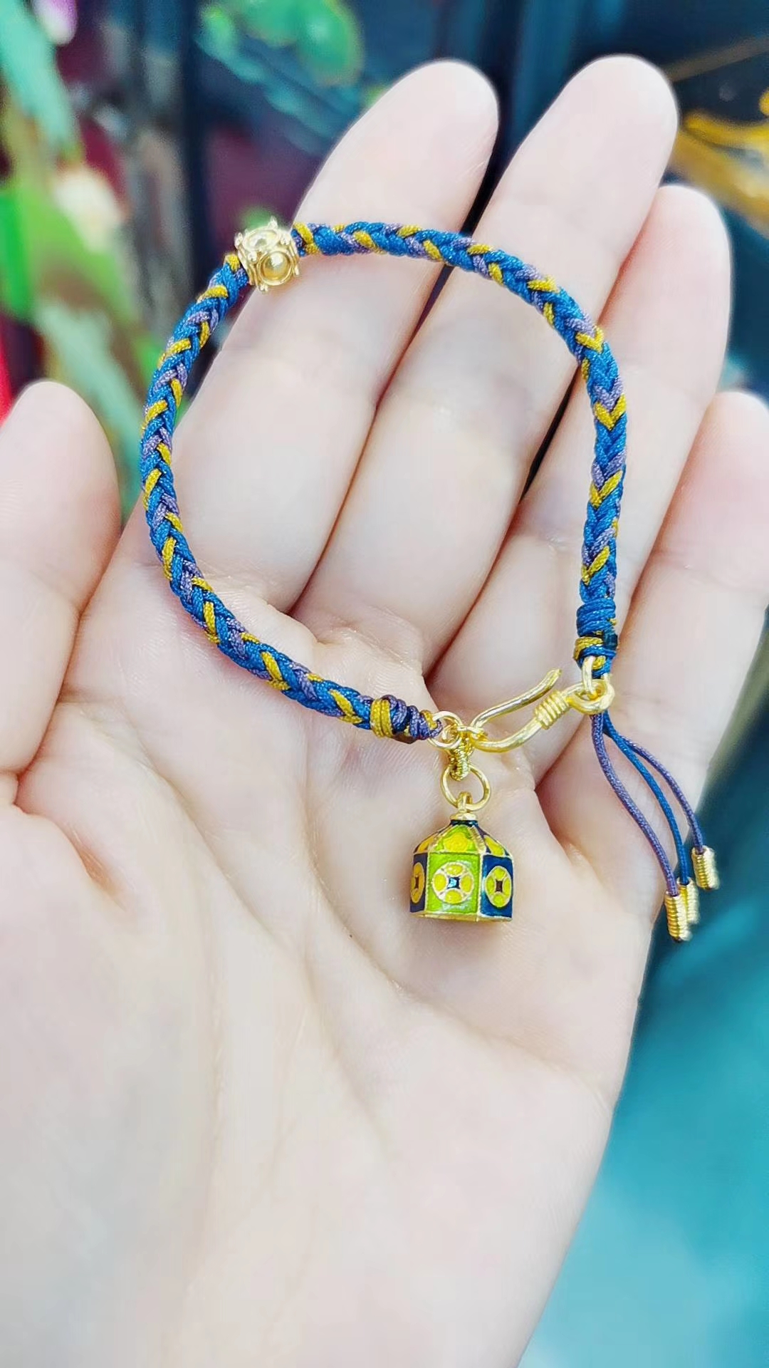 24k黄金烧蓝工艺黄金手链产品图