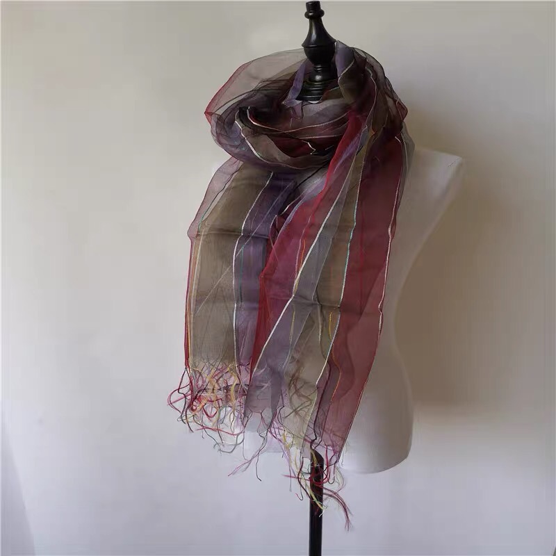Quality Wide Skin Women Fashion Fringe Silk Scarf Spring And Autumn Long Terms