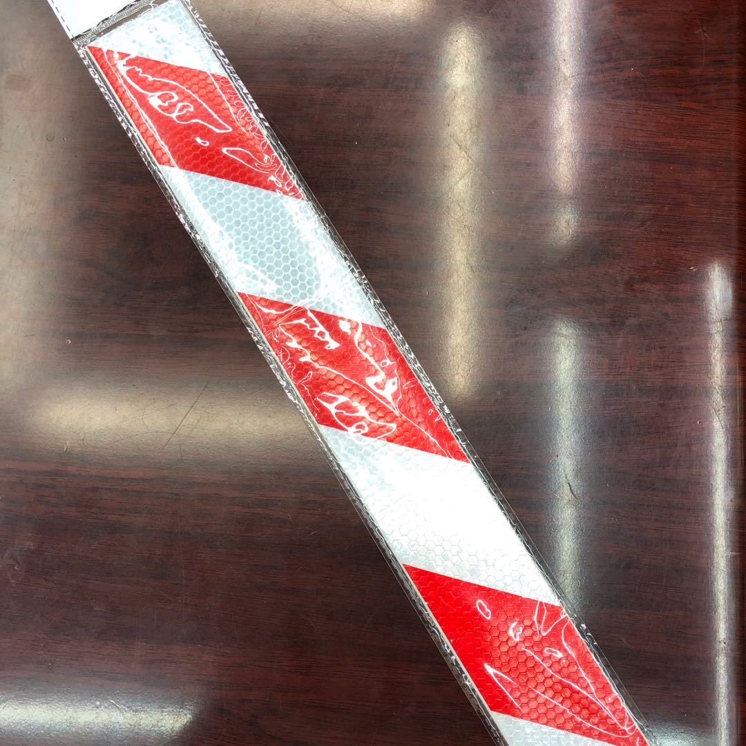 Red and White Car Reflective Sticker