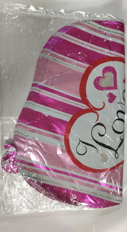 17寸桃心竖纹铝膜气球派对节庆用品厂家批发细节图