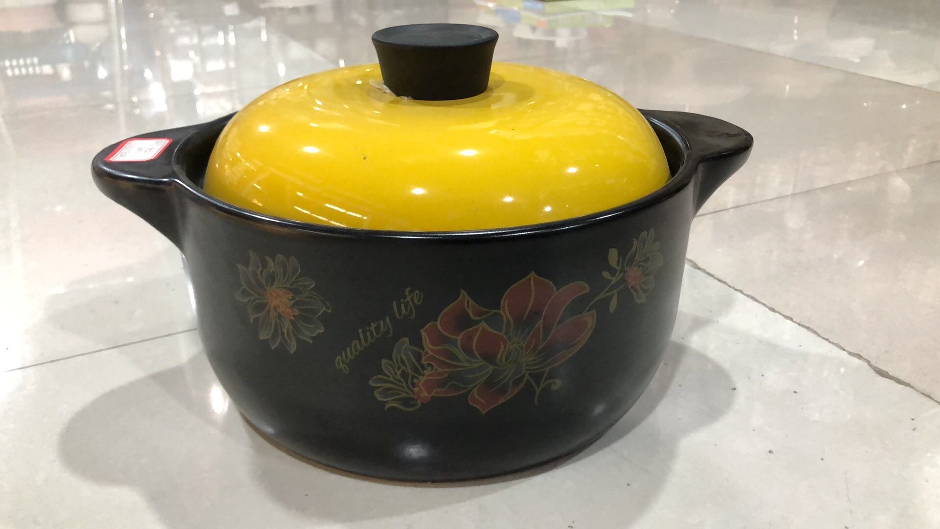 G-321美质瓷双盖色釉彩陶砂锅耐烧煲汤细节图