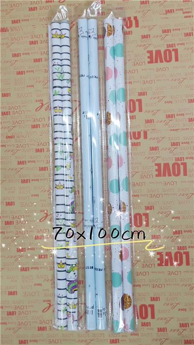 Original children's Gift wrapping paper Book Paper Ins girl heart color stripe birthday packing material decoration DIY handmade self-adhesive oversized book paper roll thumbnail