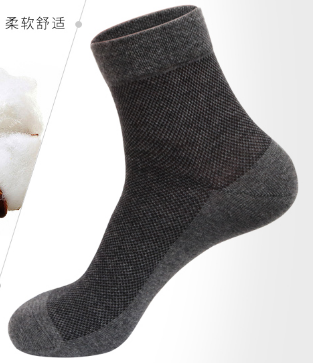 The trend of men's stockings in autumn and winter with velvet thickening pure cotton high tube warm Korean version towel middle tube socks thumbnail