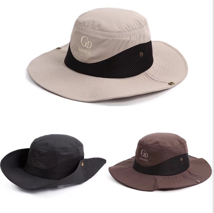 户外钓鱼登山帽子男士夏天遮阳帽沙滩防晒帽太阳帽夏季渔夫帽男
