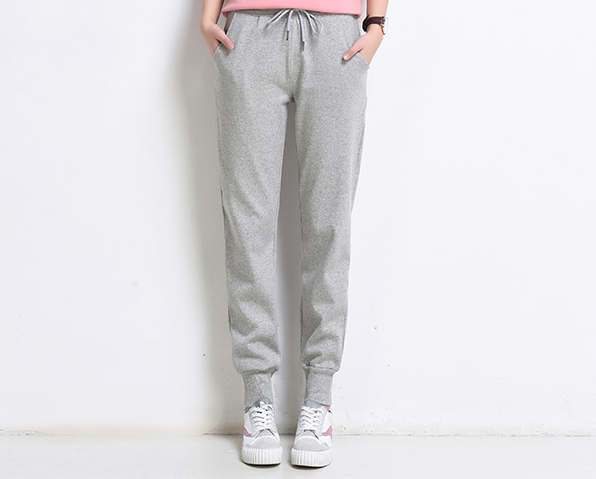 Summer large-sized sweatpants, capri pants, pure cotton loose sportswear pants