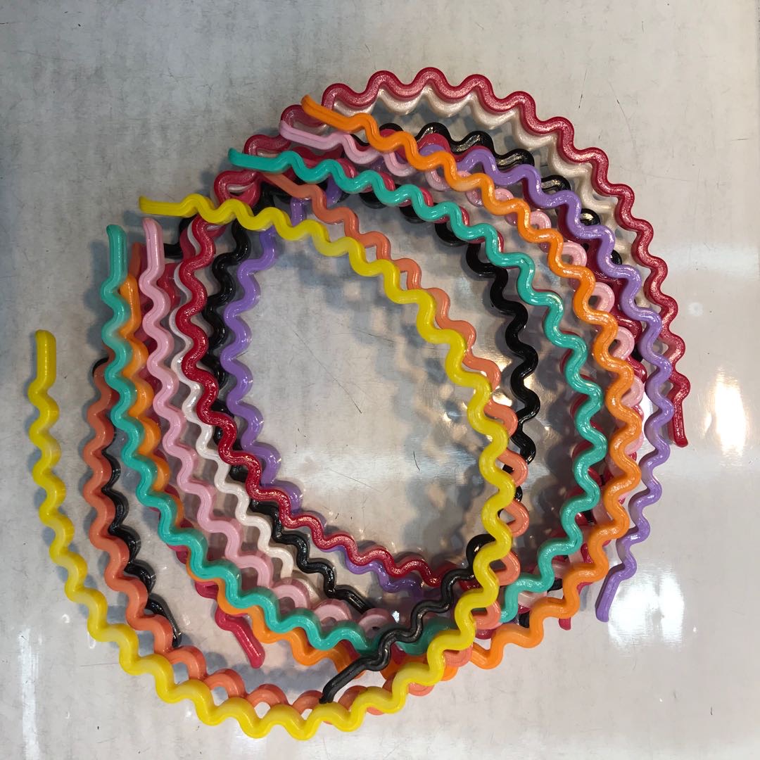 Little girl cute girl simple candy color wave face makeup hair band headband hair accessories all new styles thumbnail