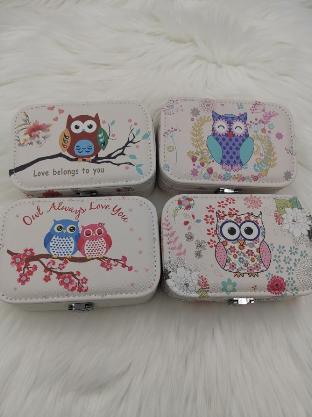 义乌好货 各种图案猫头鹰首饰盒饰品收纳盒。