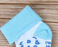 蓝色斑点状防滑宝宝袜舒适透气童袜详情图3