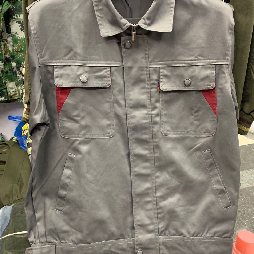 灰色简约电工劳保服长袖