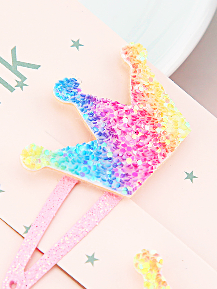 儿童多彩亮片发夹套装宝宝甜美发卡不伤发刘海夹碎发夹边夹头饰