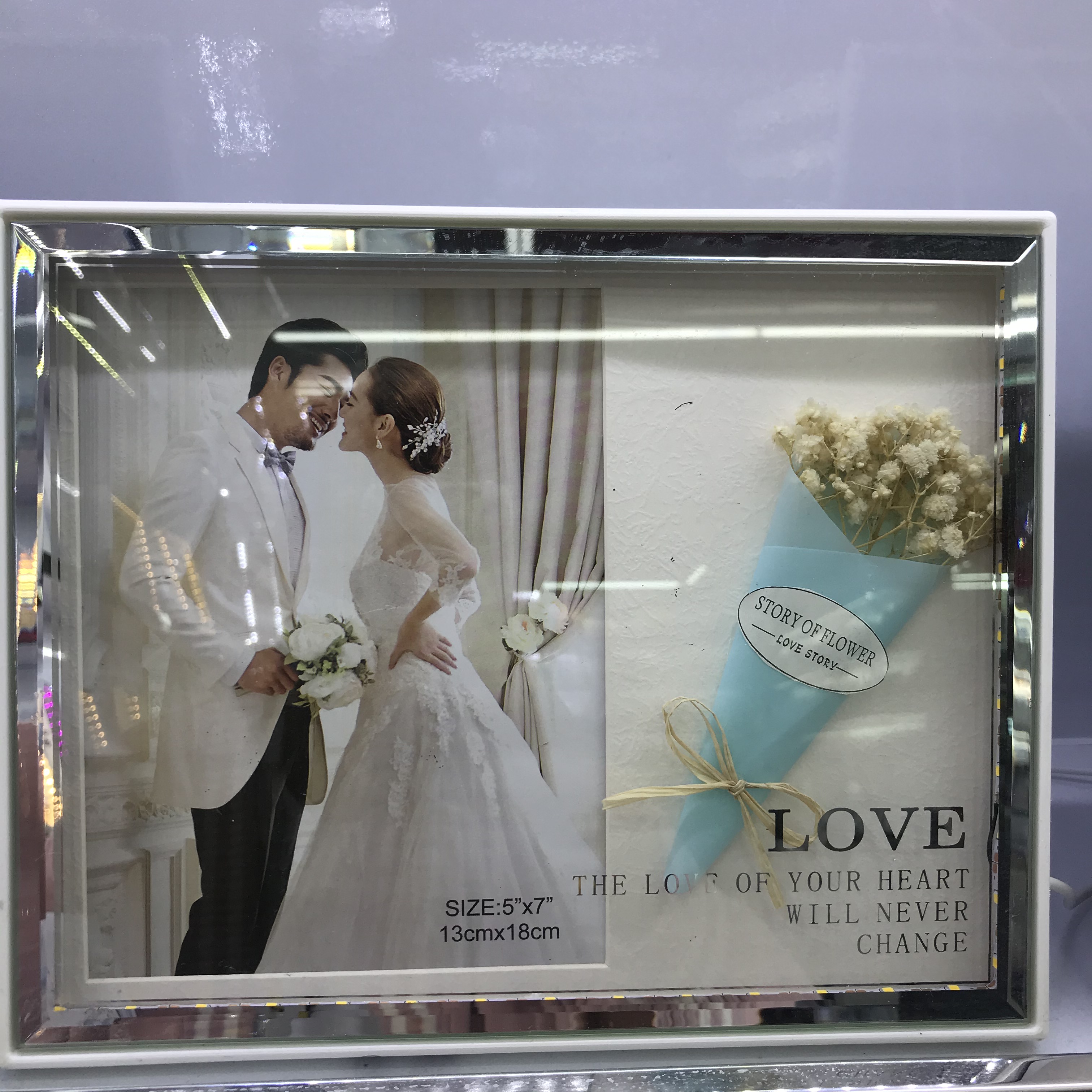 玻璃相框6 7 8 10寸摆台 定制洗照片 led台灯摆件 结婚纱影楼相架