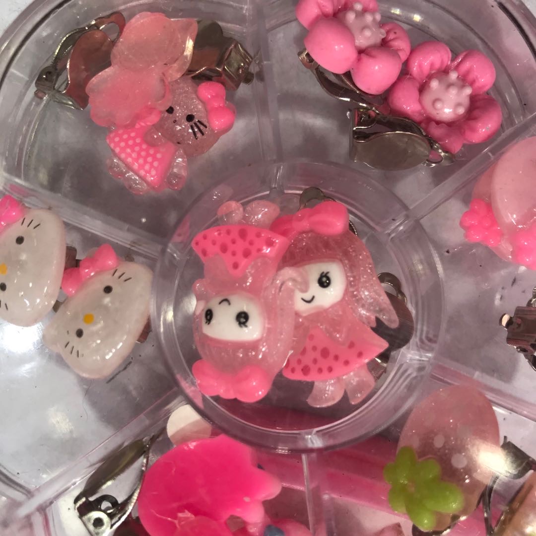 可爱/卡通/无耳洞/假耳/钉耳环/耳坠/盒装/耳夹/耳饰产品图