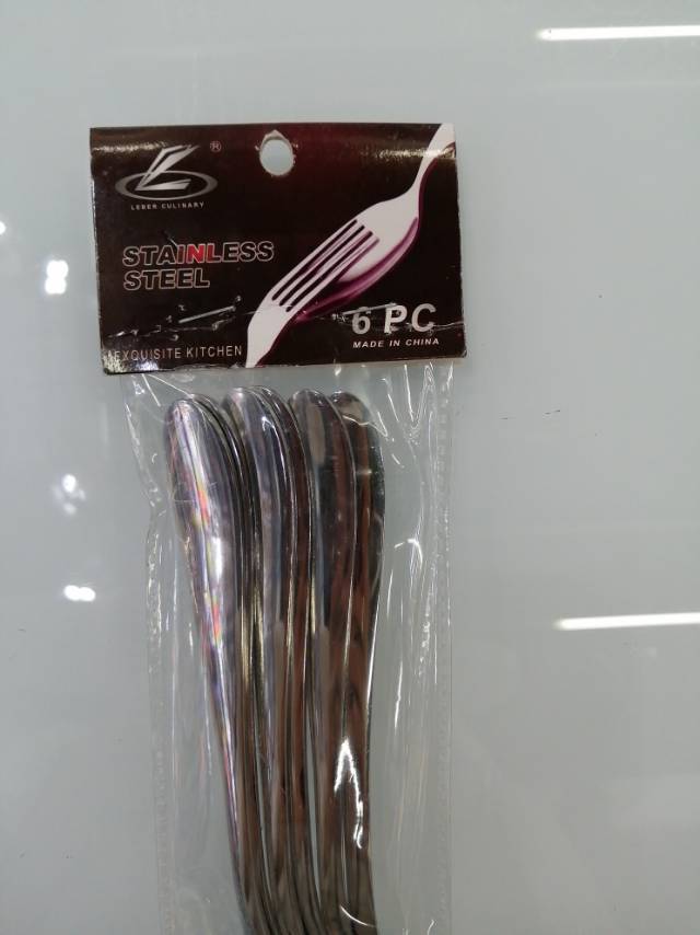 Stainless steel forks, household steak knives, Western tableware, main course forks, beef rib forks details Picture