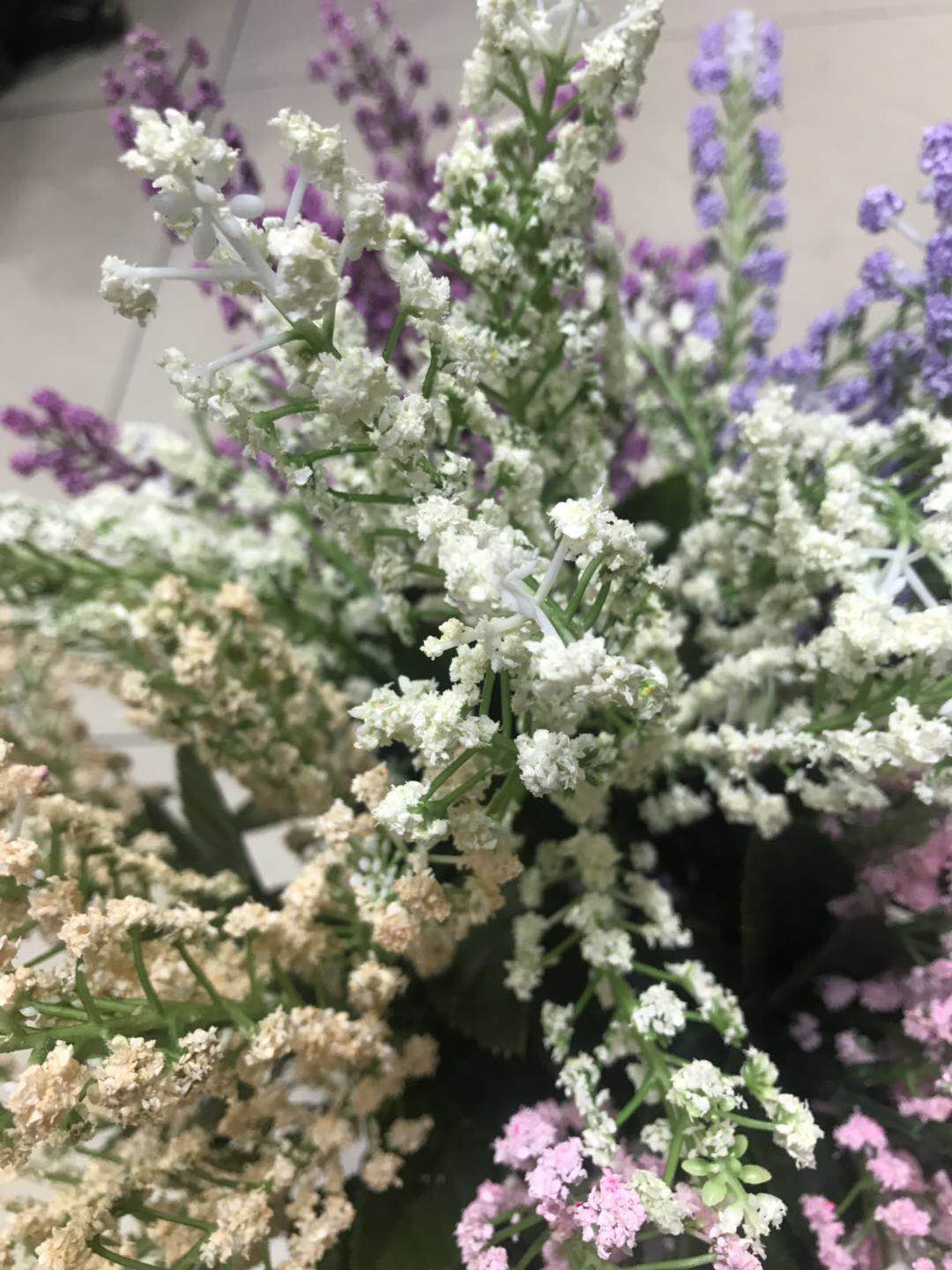 Yiwu Lili Flower Shop offers wholesale of 5-head auspicious grass foam for artificial plants details Picture