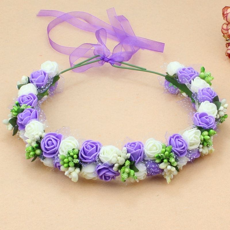 Bride's headwear, children's garland, forest girl style, Korean sweet and super fairy-like wedding dress accessory, girl flower fairy hair accessory details Picture