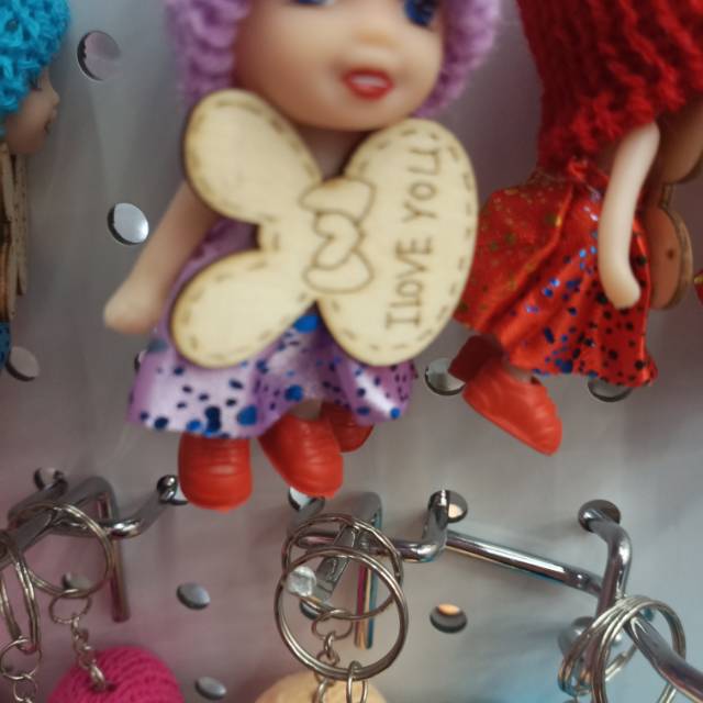 Doll Keychain Cute Girl Bag Hanging Accessories Children's Schoolbag Doll Small Pendant Specification drawing