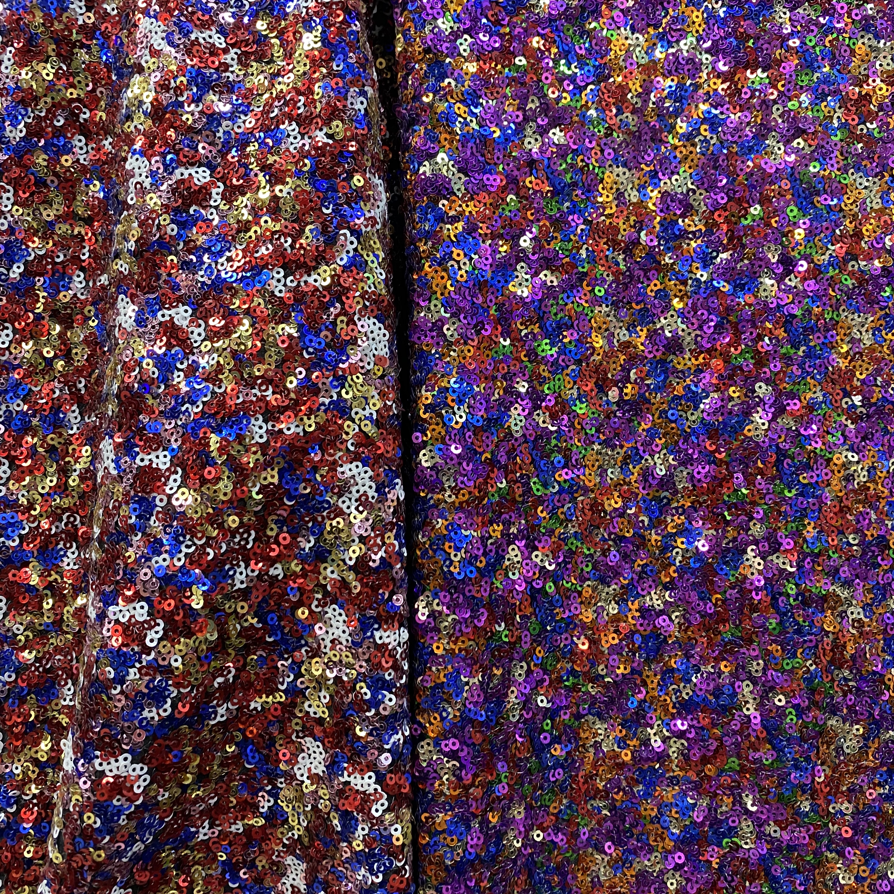 现货批发 舞台幕布婚庆背景 表演舞蹈服装面料/6MM大珠片亮片布产品图