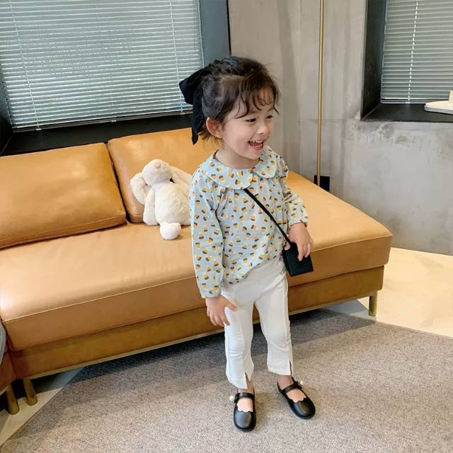 女童春装长袖衬衫小女孩儿童碎花衬衣洋气宝宝春秋款上衣潮童装产品图